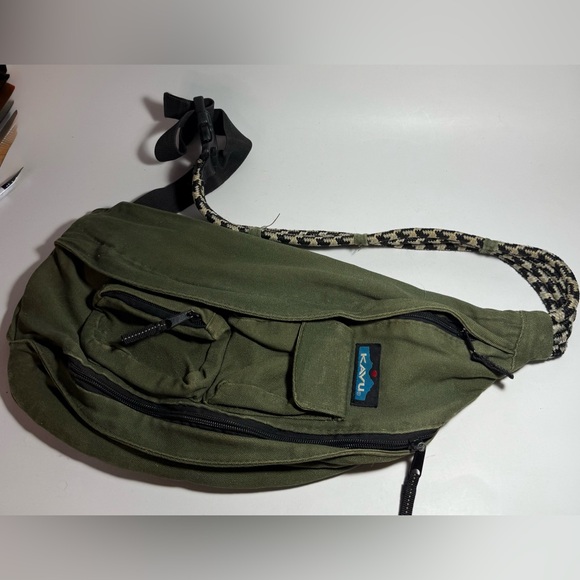 KAVU Rope Sling Bag – Olive Green - Picture 2 of 11